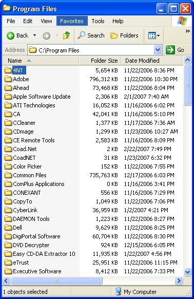 Folder size store tool windows 7